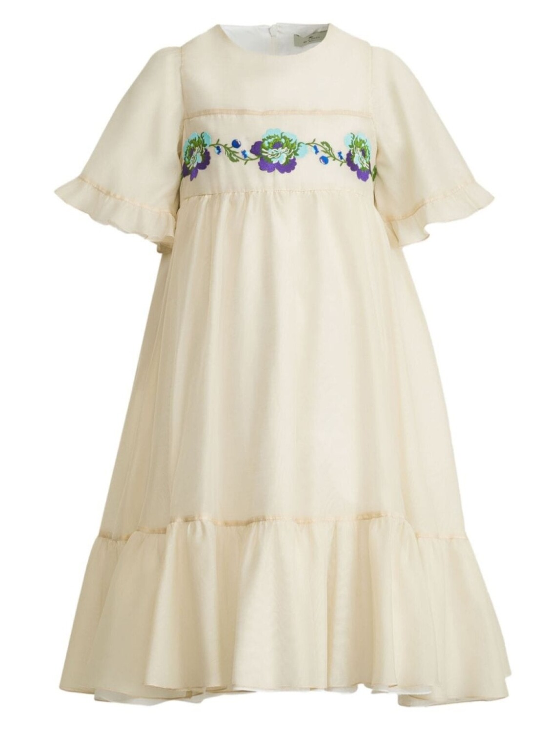 

Платье с цветочной вышивкой ETRO KIDS, бежевый