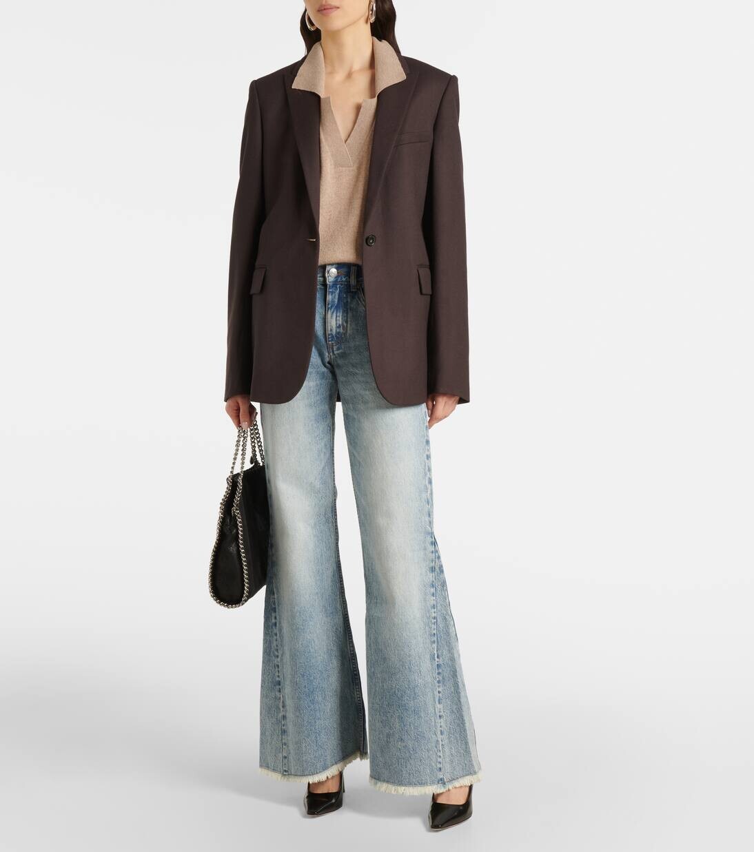 Расклешенные джинсы с низкой посадкой Stella Mccartney, цвет vintage blue denim — фото 2