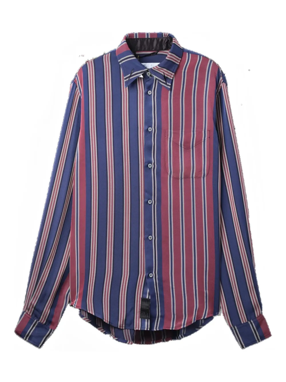

Застегнутая на пуговицы полосатая рубашка 4SDESIGNS, синий