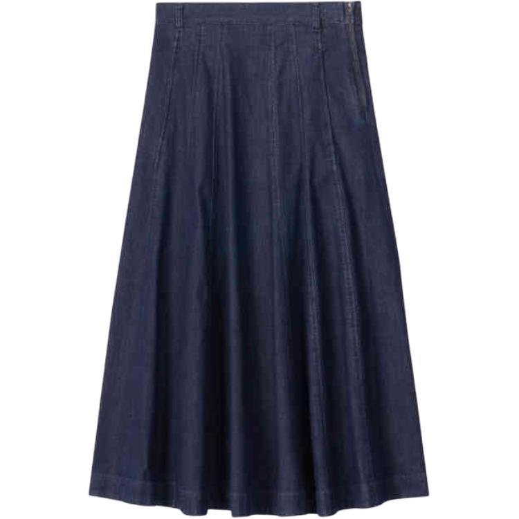 

Levis Левис SS23 Айс Кул SS25 джинсовая длинная юбка женская джинсовый синий