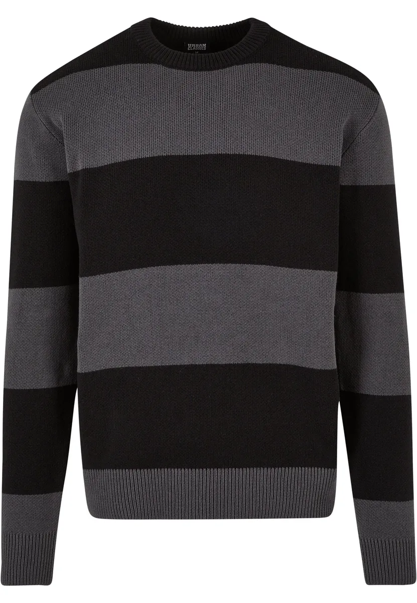 

Свитер с круглым вырезом URBAN CLASSICS " Urban Classics Men's Heavy Oversized Striped Sweatshirt", черный