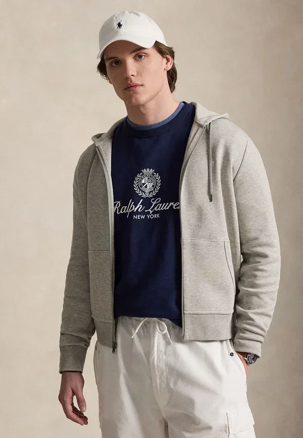 Толстовка на молнии Double Knit Full Zip, Polo Ralph Lauren, тёмный спортивный хизер