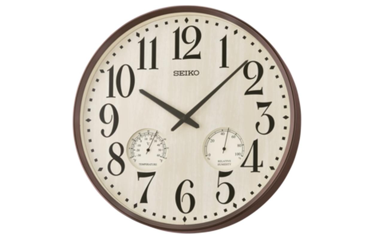

SEIKO Часы Quartz Movement Plastic Wall Clock Unisex Beige Watch Dial, Ecru