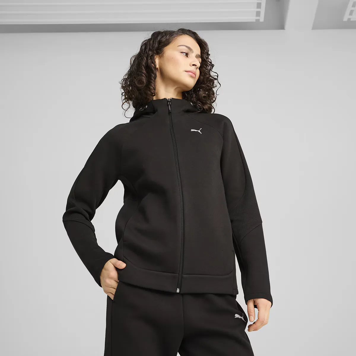 

Женская толстовка с капюшоном Puma Evostripe Full-Zip DK, белый