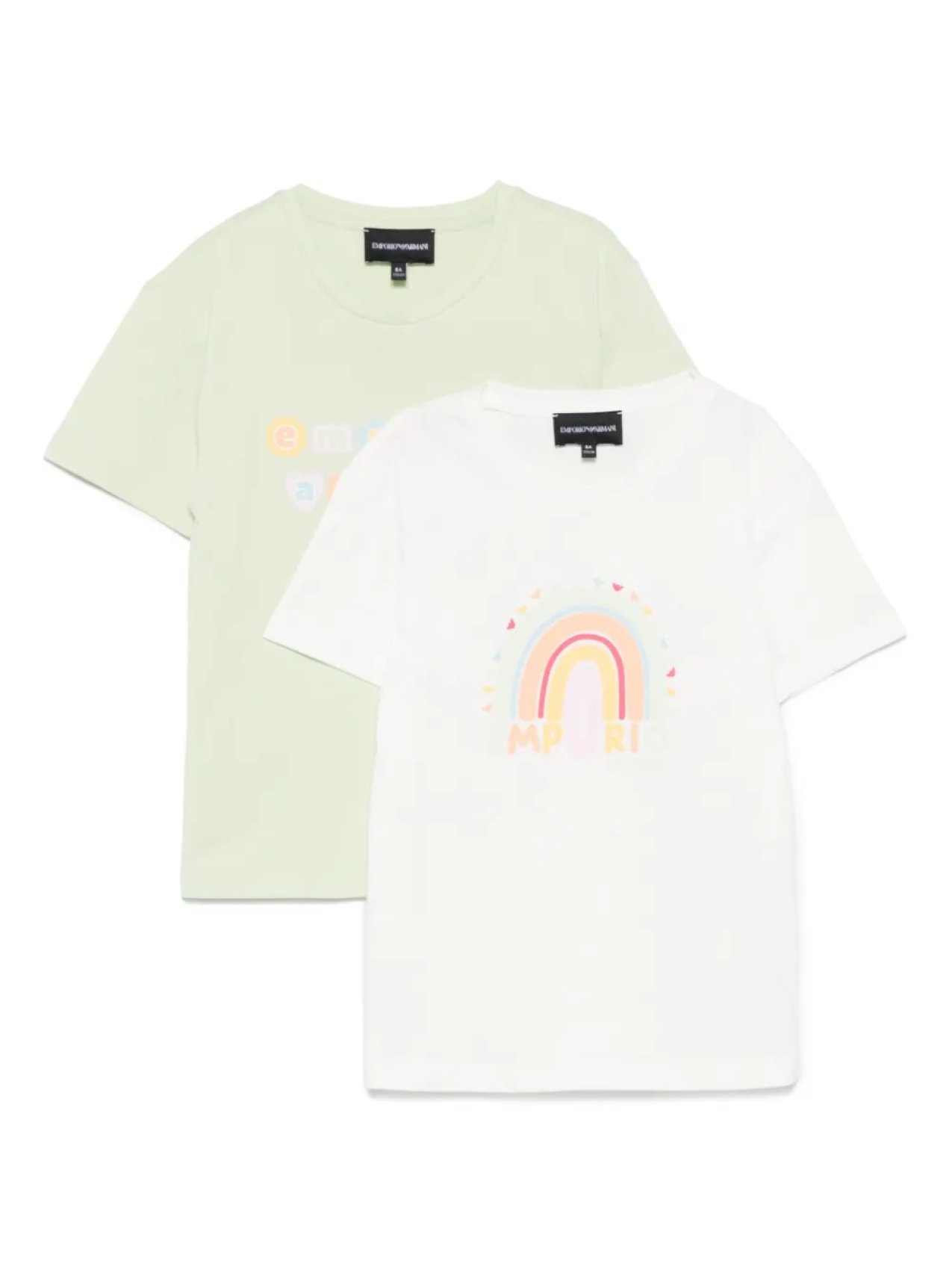

Футболка Emporio Armani Kids комплект из двух футболок с принтом, зеленый