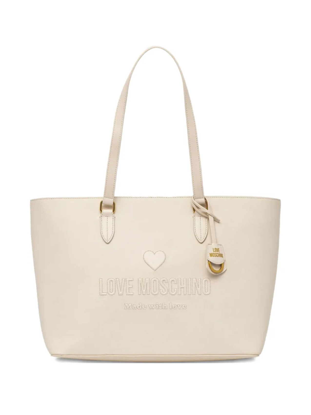 

Сумка-тоут с тисненым логотипом Love Moschino, нейтральный