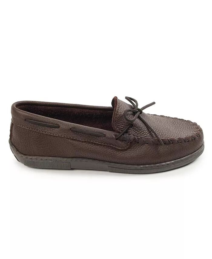 Мужские классические мокасины из лосиной кожи Minnetonka, коричневый — фото 4