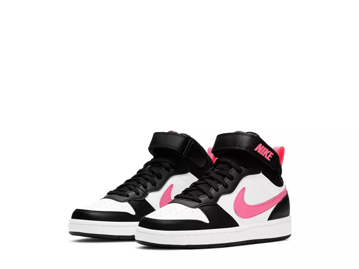 Кроссовки Court Borough Mid 2 - детские Nike, Black/Pink — фото 3