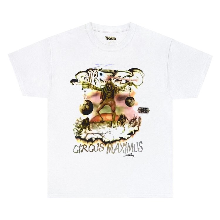 

Футболка Cactus Jack By Travis Scott Cactus Jack by Travis Scott Utopia Tour Skitzo Circus Maximus Tee, белый