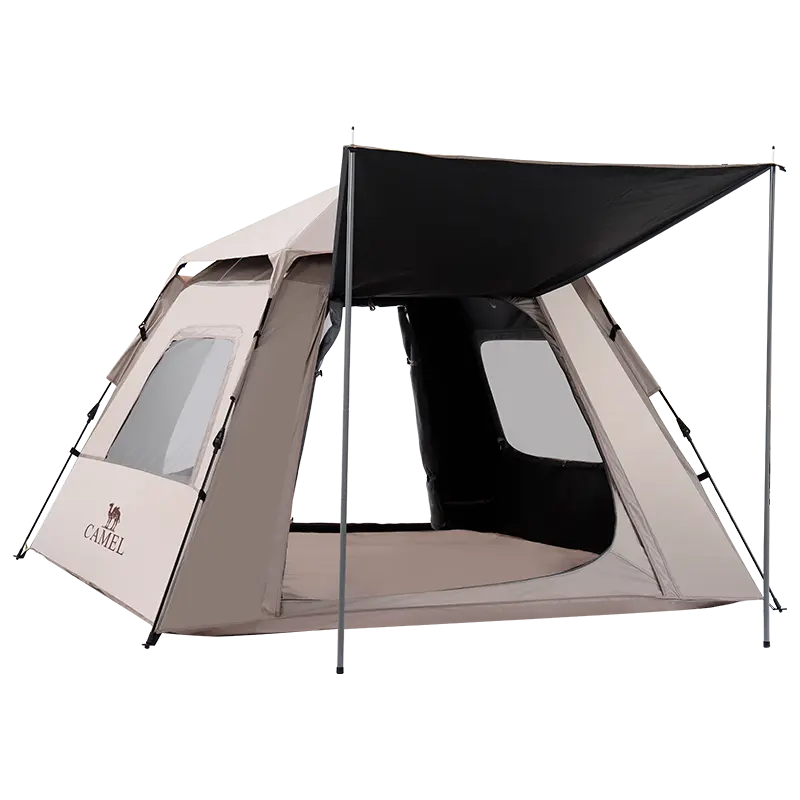 

Палатка для кемпинга с нажимным механизмом и автоматической установкой, одна спальня и гостиная, модель Press and Pop Up CAMEL