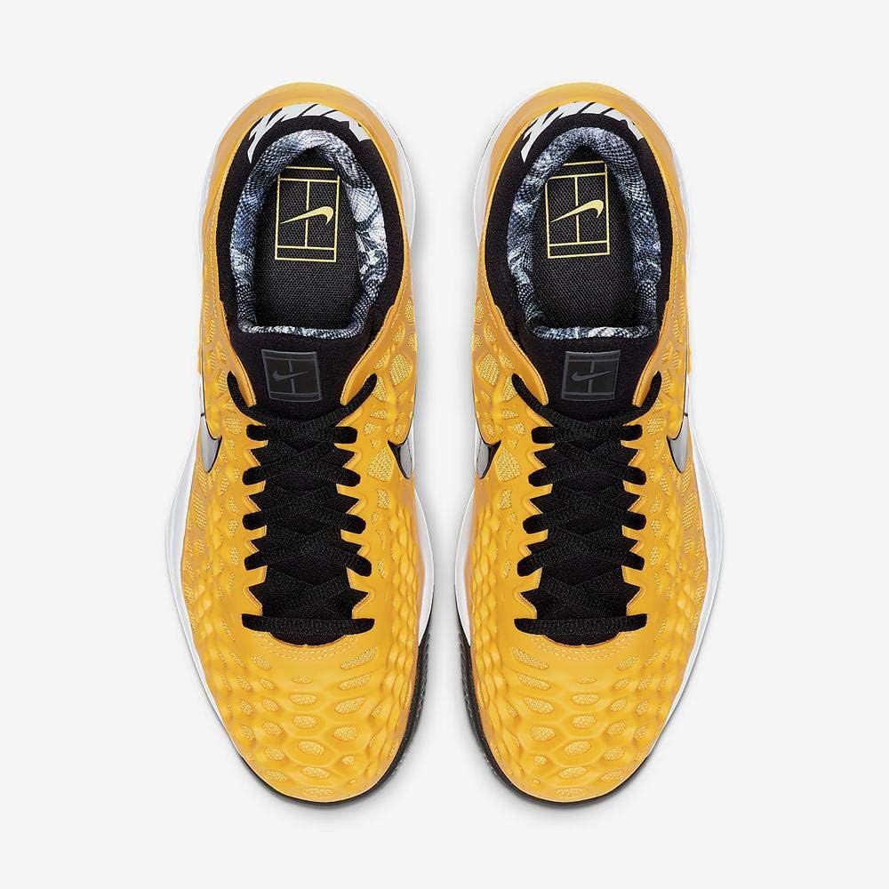 Мужские теннисные кроссовки Nike, разноцветные, Multicolour University Gold Black White Volt Glow 700 — фото 3