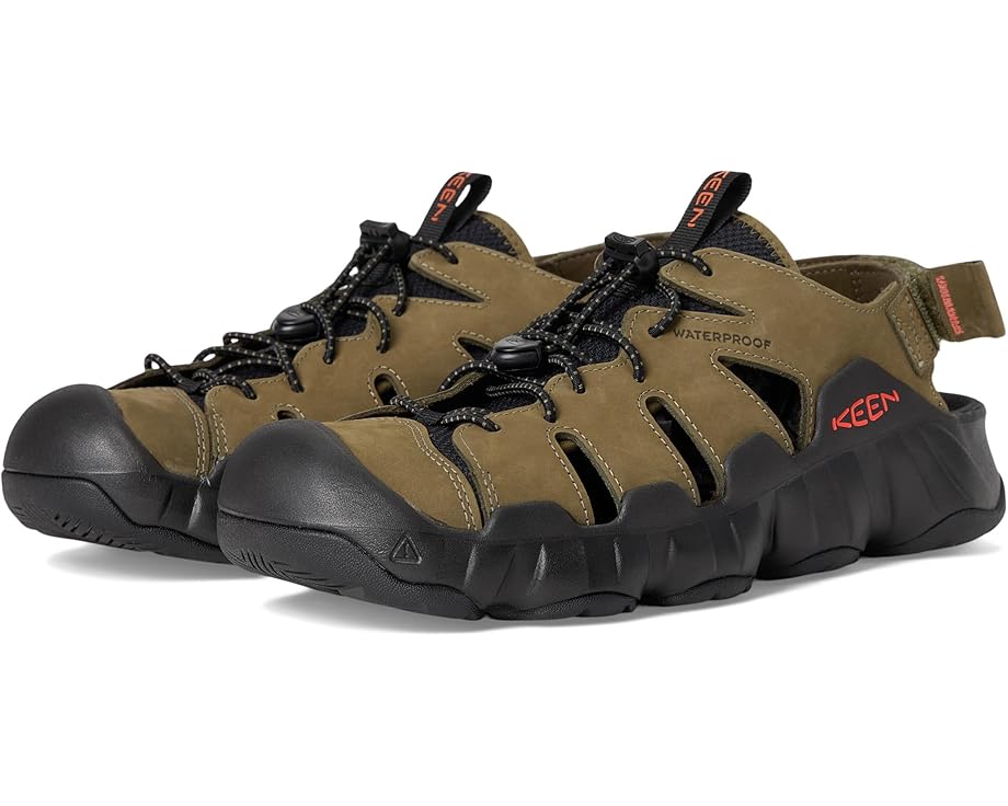 

Сандалии KEEN Hyperport Fisherman Leather, цвет Dark Olive/Black