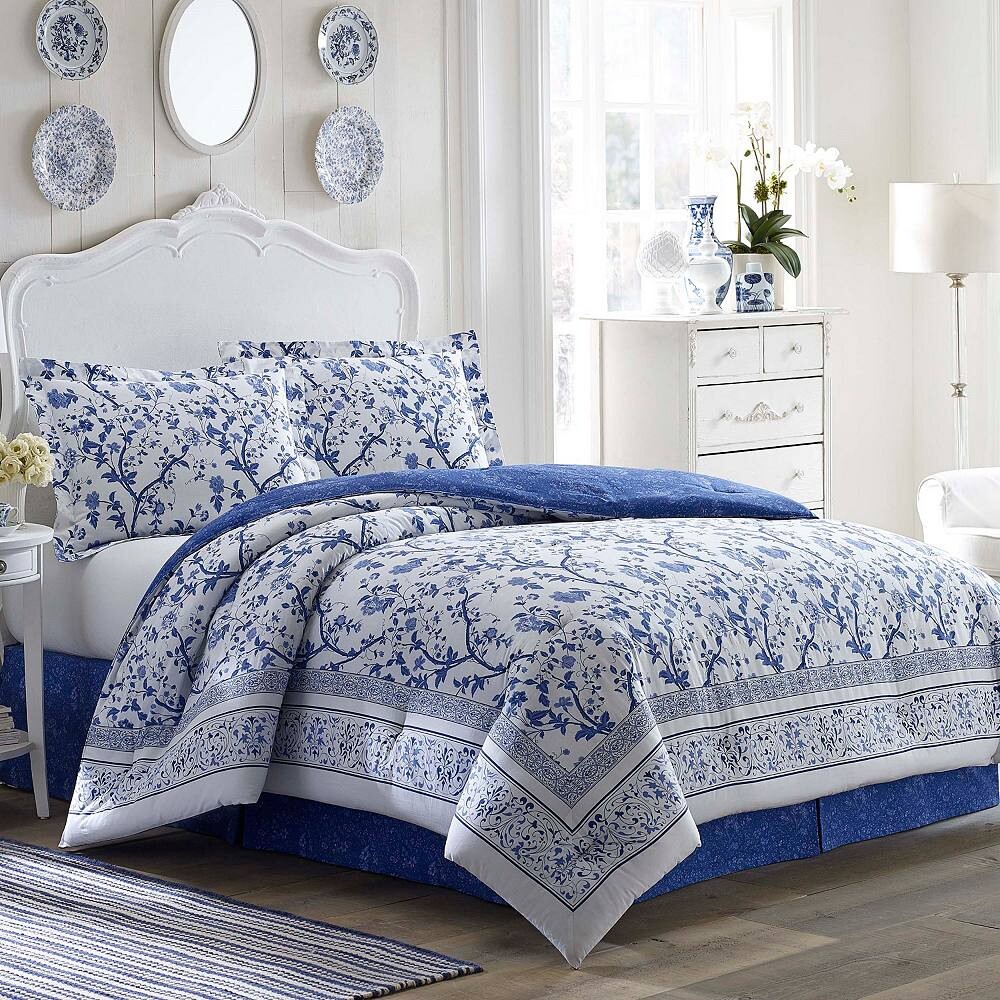 

Постельный комплект Laura Ashley Lifestyles Charlotte, синий