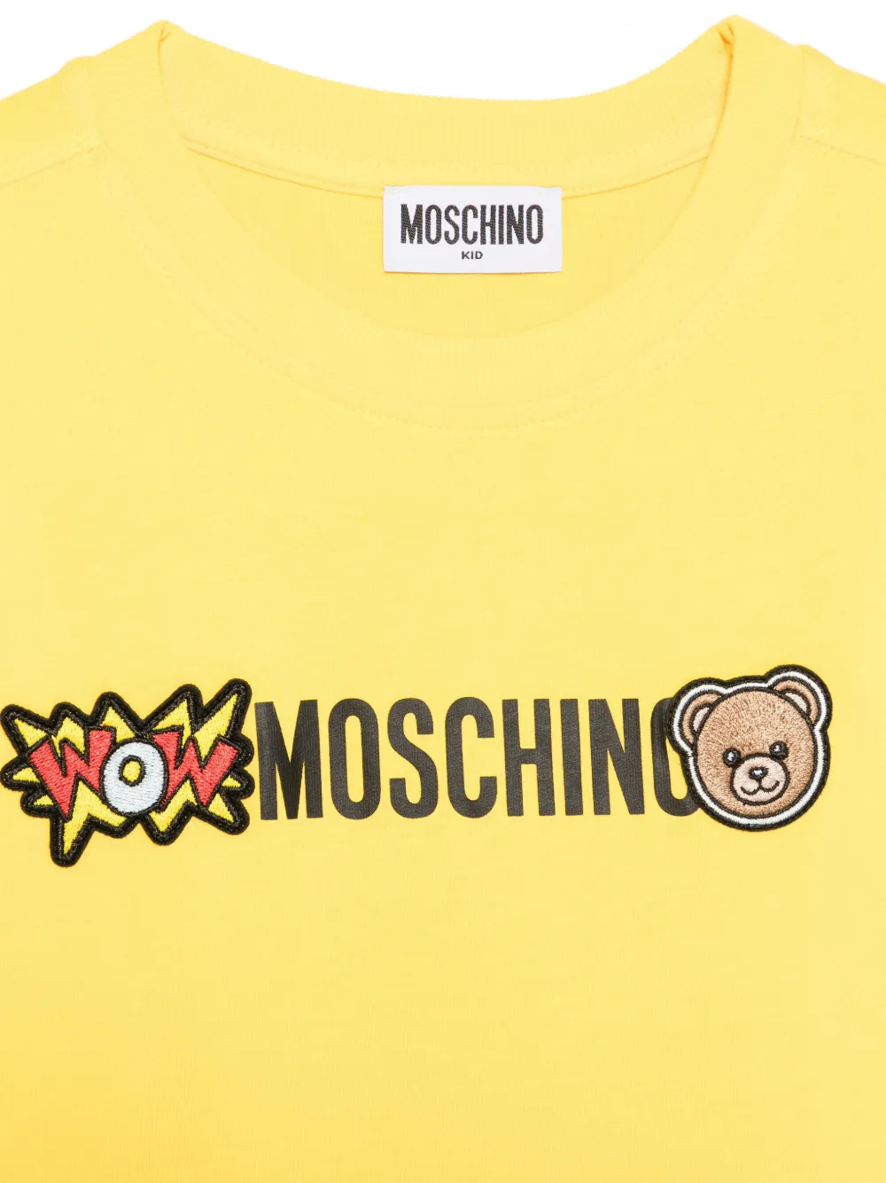 Футболка с аппликацией Moschino Kids, желтый — фото 3