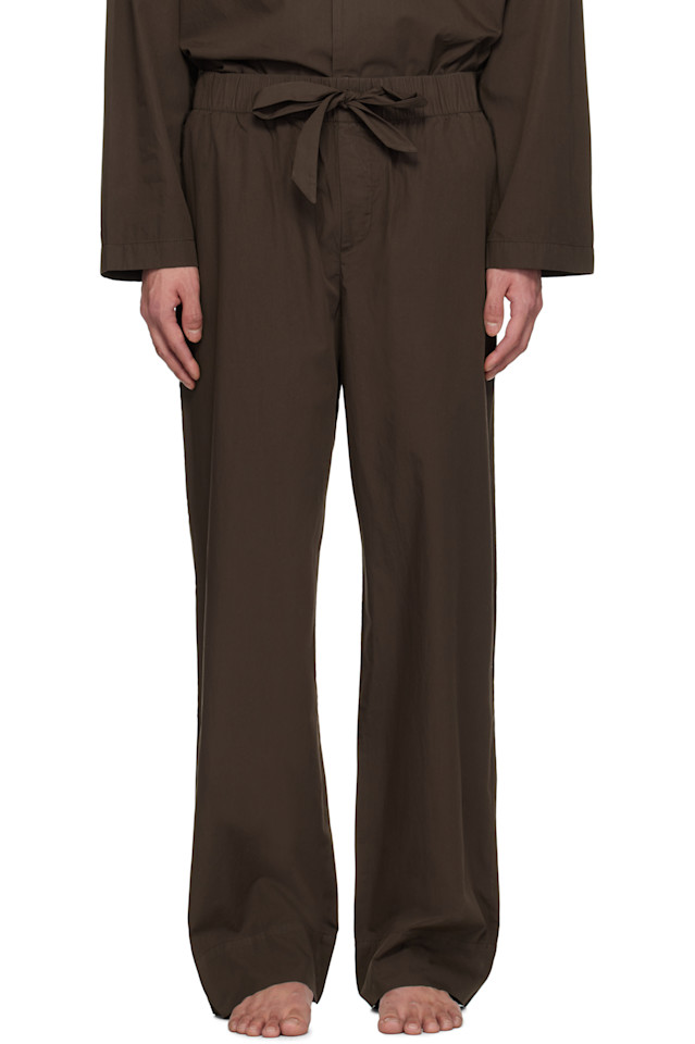 

Пижамные брюки из поплина Tekla, коричневый
