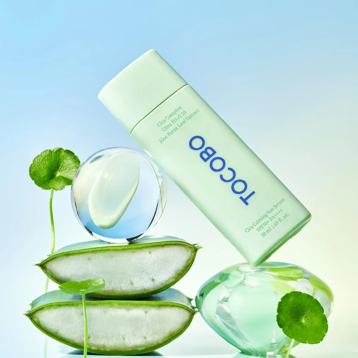 Солнцезащитный сыворотка-крем TOCOBO Cica Calming Sun Serum 50 мл — фото 2