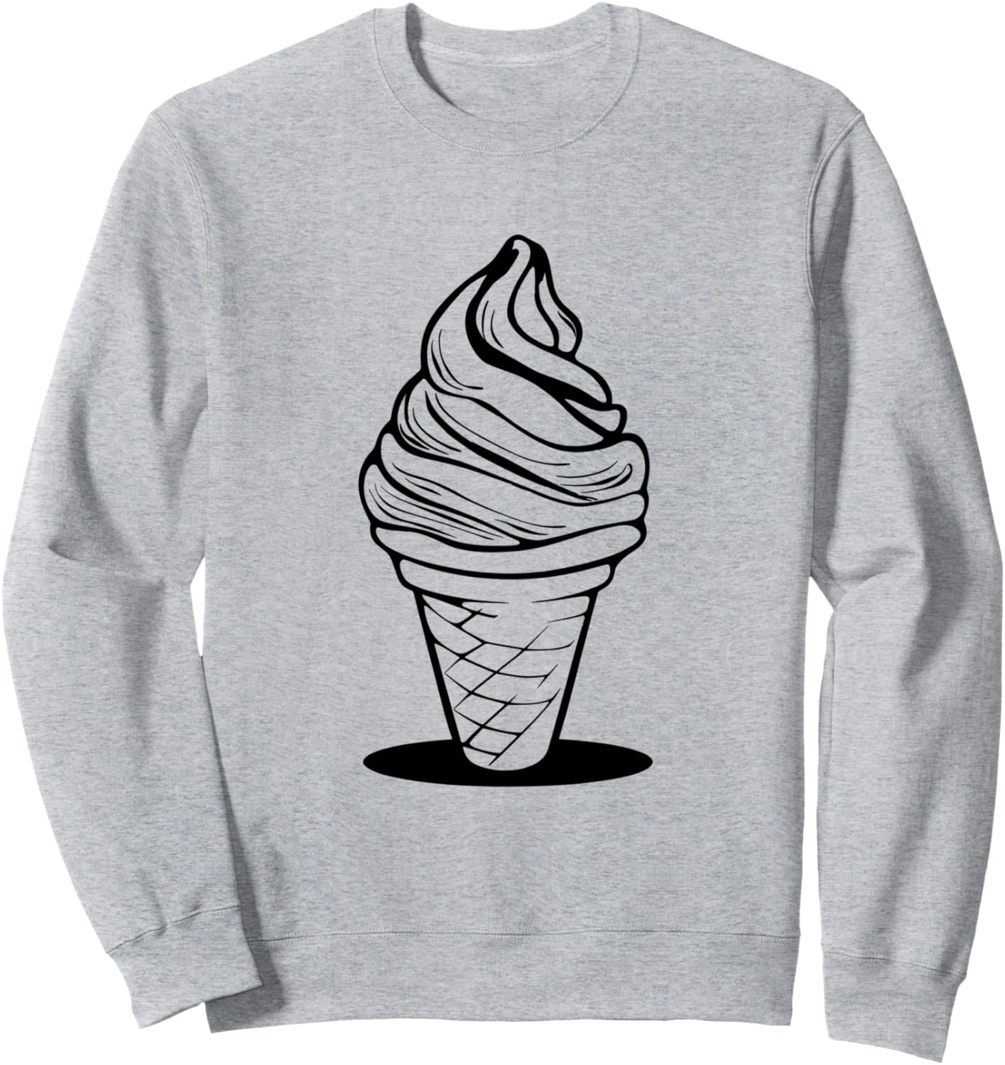 

Толстовка, Рисунок мороженого джелато на толстовке Funny Sunday Shirts And Giveaways, серый