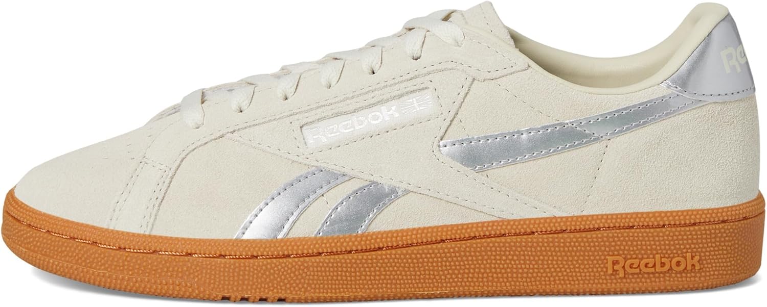 Кроссовки Reebok Unisex Adult Club C Grounds, Alabaster/Silver Metallic/Gum — фото 4