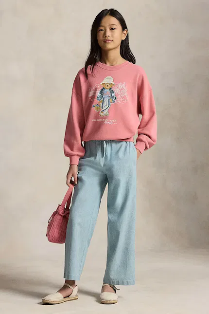 Толстовка детская Polo Ralph Lauren, розовый — фото 4
