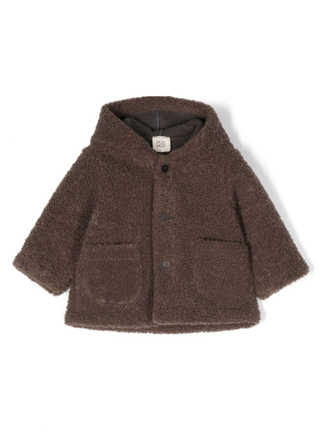 

Куртка из шерпы с капюшоном Douuod Kids, коричневый