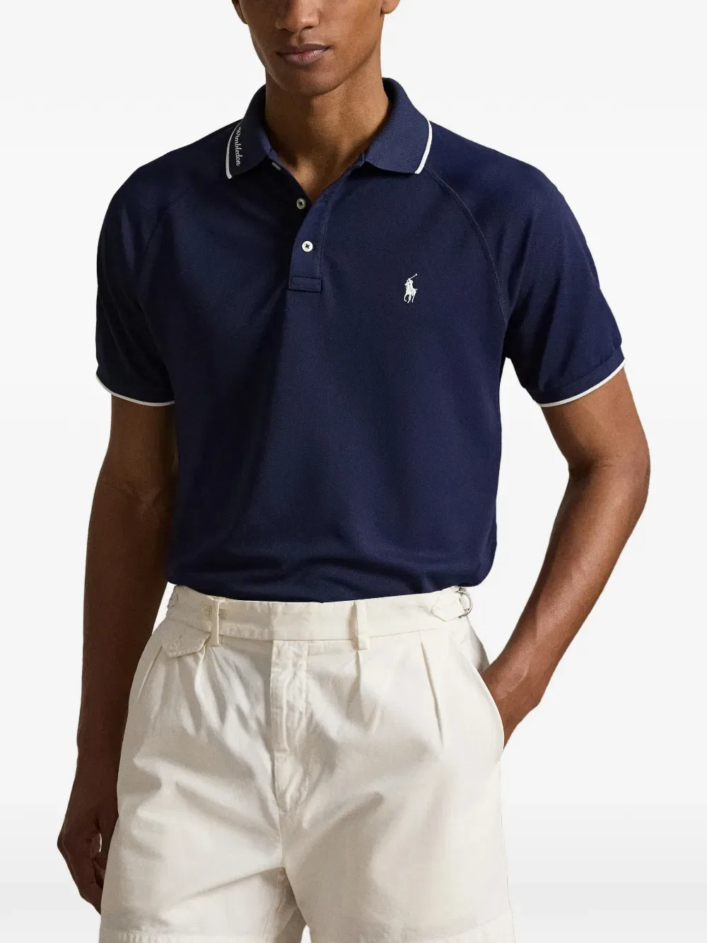 Полосатая рубашка-поло с рукавами реглан Polo Ralph Lauren, синий — фото 3