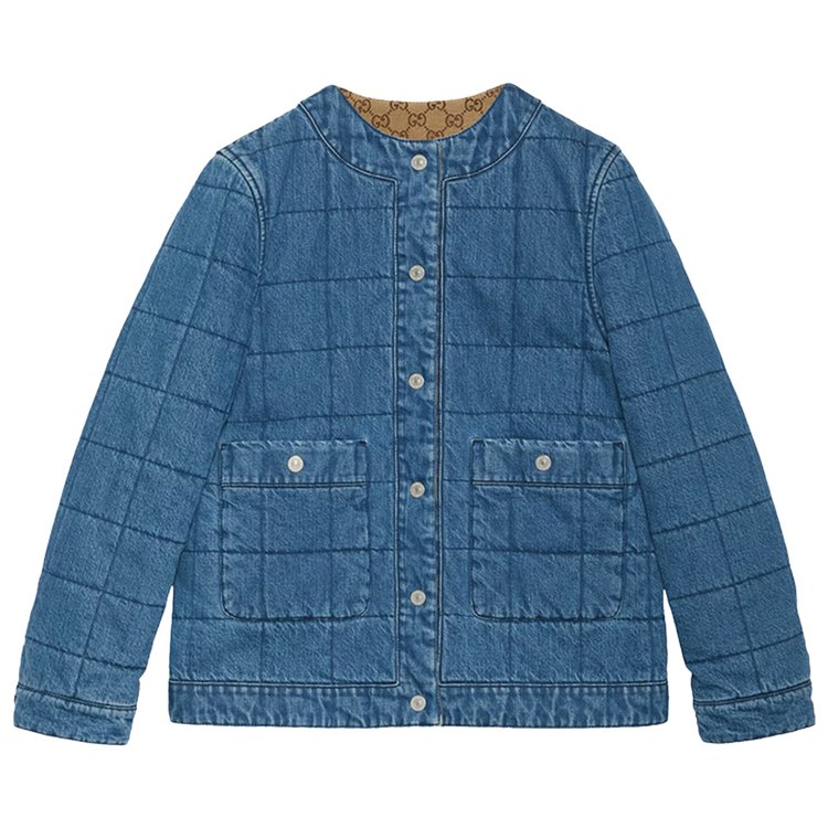 

Куртка Gucci Reversible Denim Jacket, цвет Blue/Multicolor