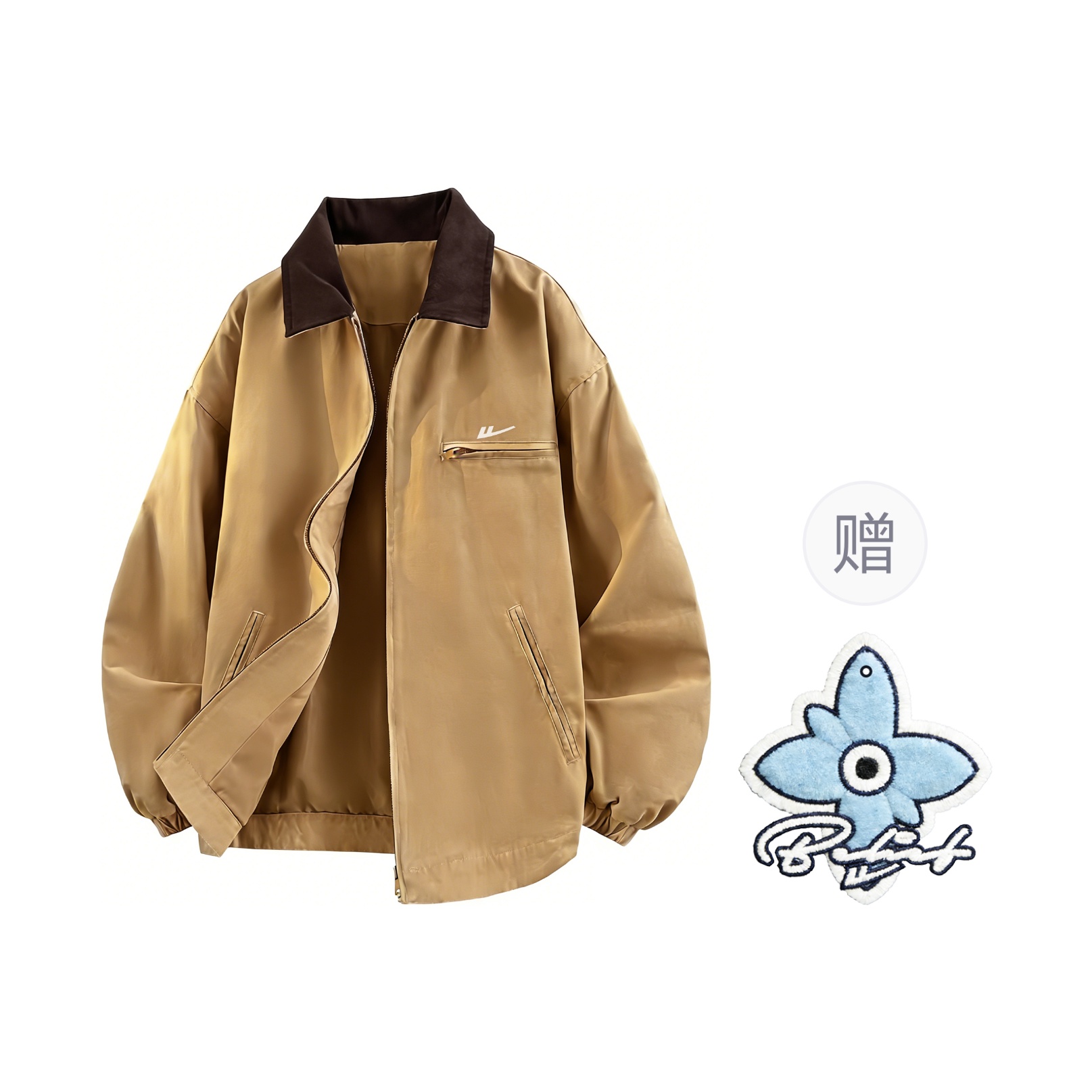 

Куртка женская Lapel Moderate Others WARRIOR, коричневый[free badge+scented sachet charm]