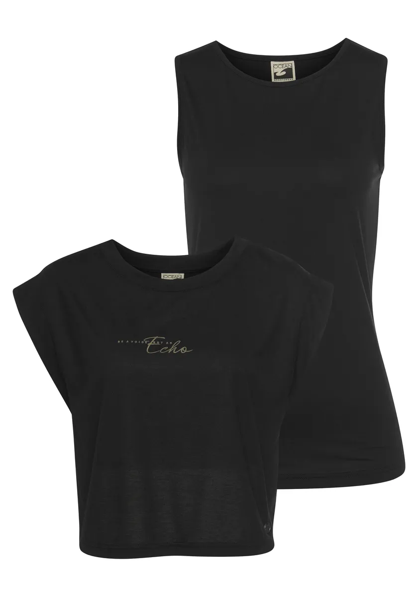 

Ocean Sportswear Yoga & Relax Shirt "Душевная одежда — 2 предмета. Рубашка и топ для йоги ", черный