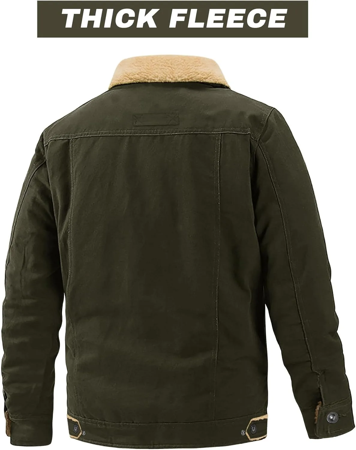 Куртка Sherpa мужская, рабочий пиджак, ветровка Bomber, легкая куртка Generic, зеленый — фото 3