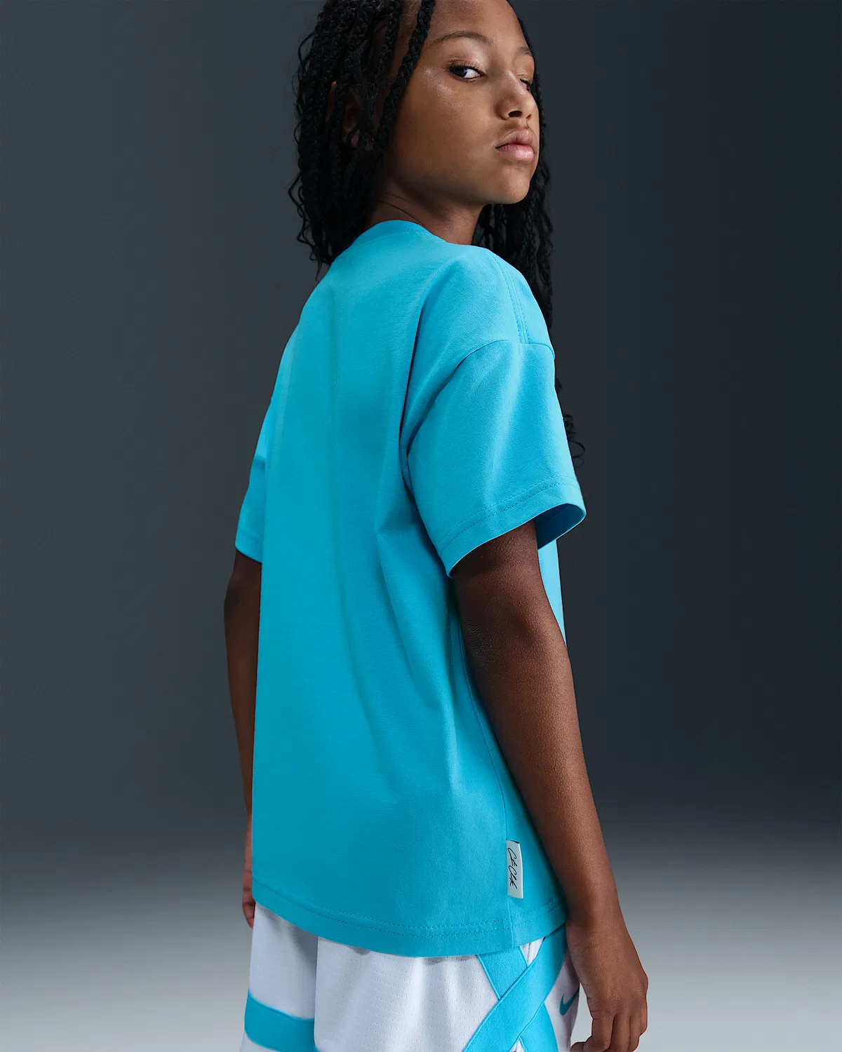 Детская футболка Nike Basketball Max90 Caitlin Clark, Baltic Blue — фото 4