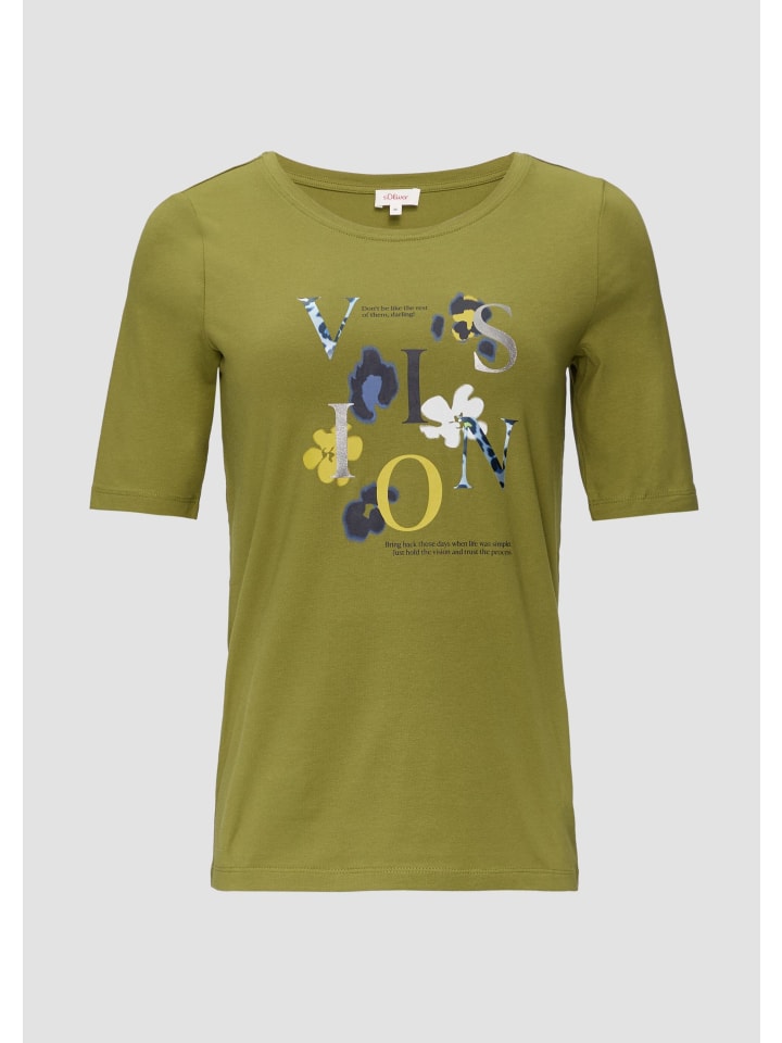 

Футболка в цвете 77E1_guacamole s.Oliver, Бежевый, Футболка в цвете 77E1_guacamole s.Oliver