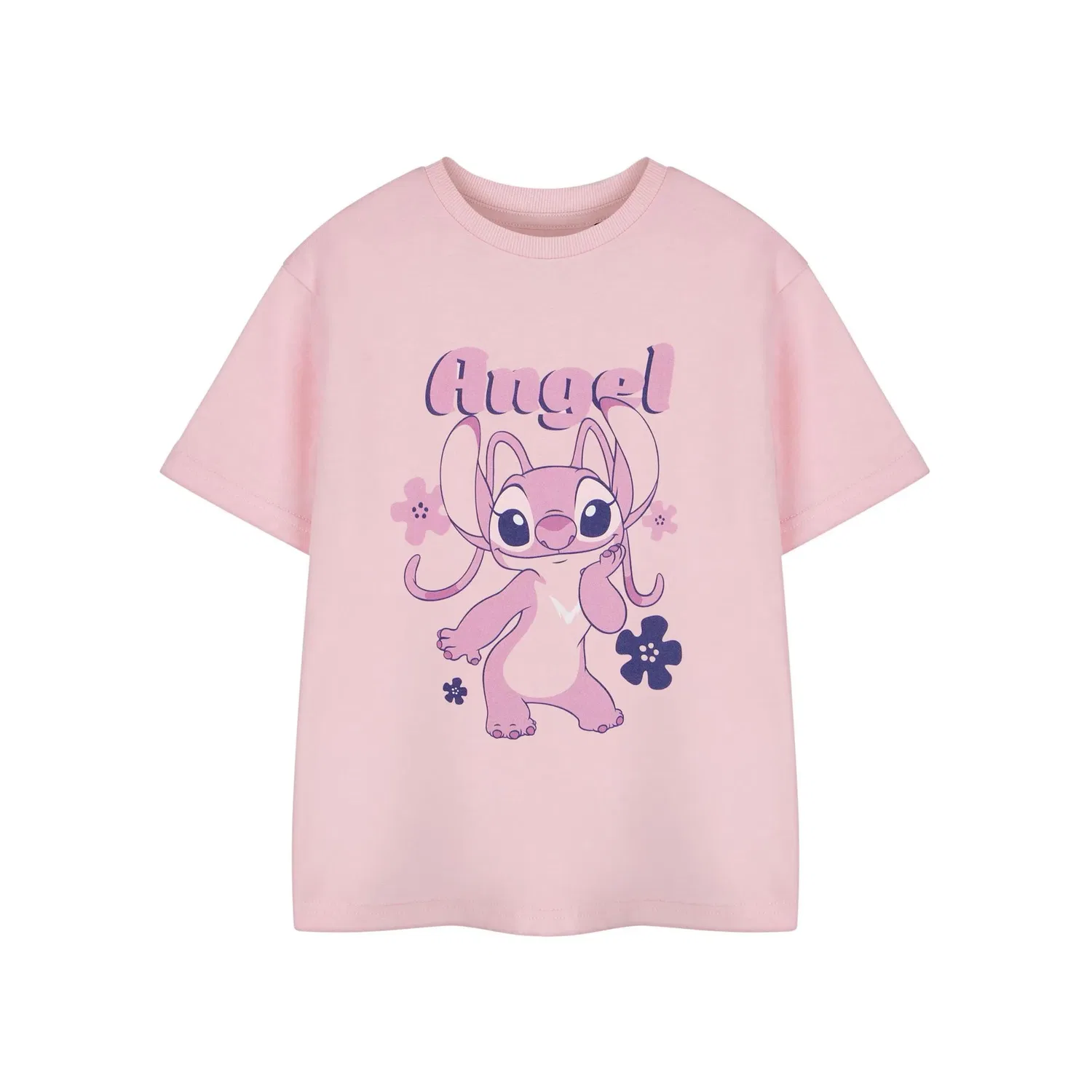 Футболка детская с Ангелом Lilo & Stitch Disney розовая, розовый