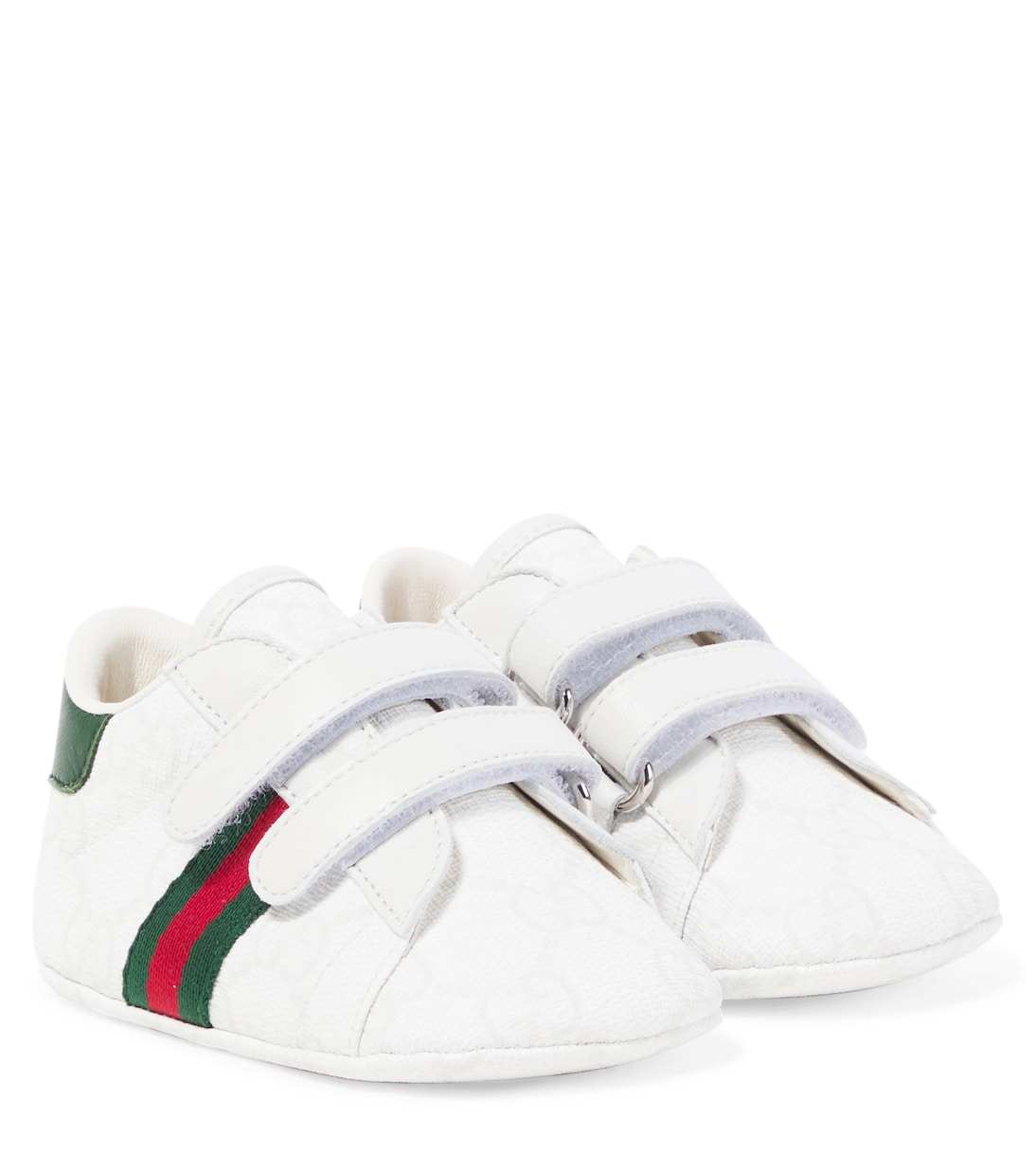 

Ботильоны с кожаной отделкой Gucci Kids, White/Gr.Wh/Vrv/Gree