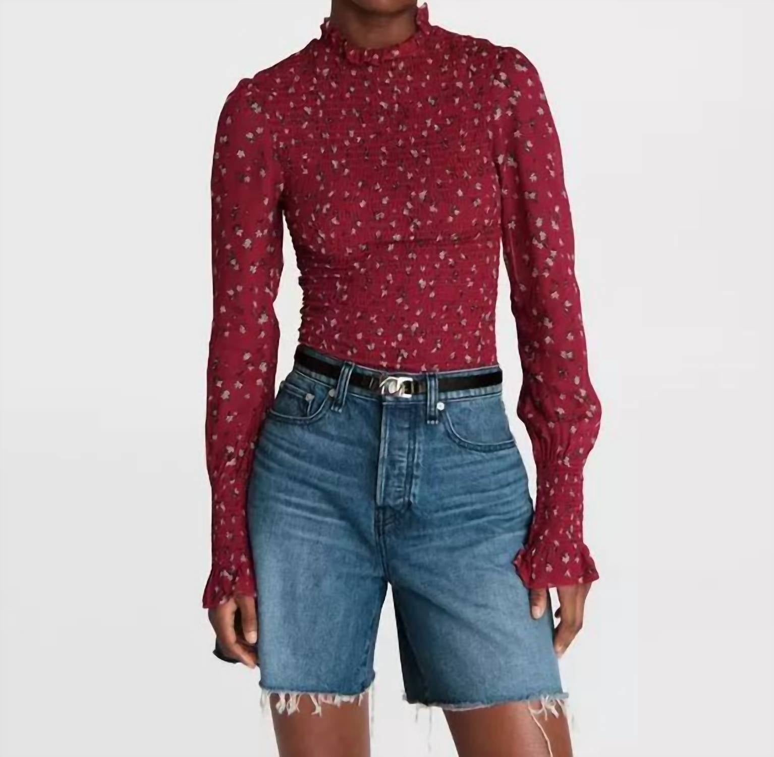 

Блуза Kayden Floral с розовым цветочным принтом rag & bone