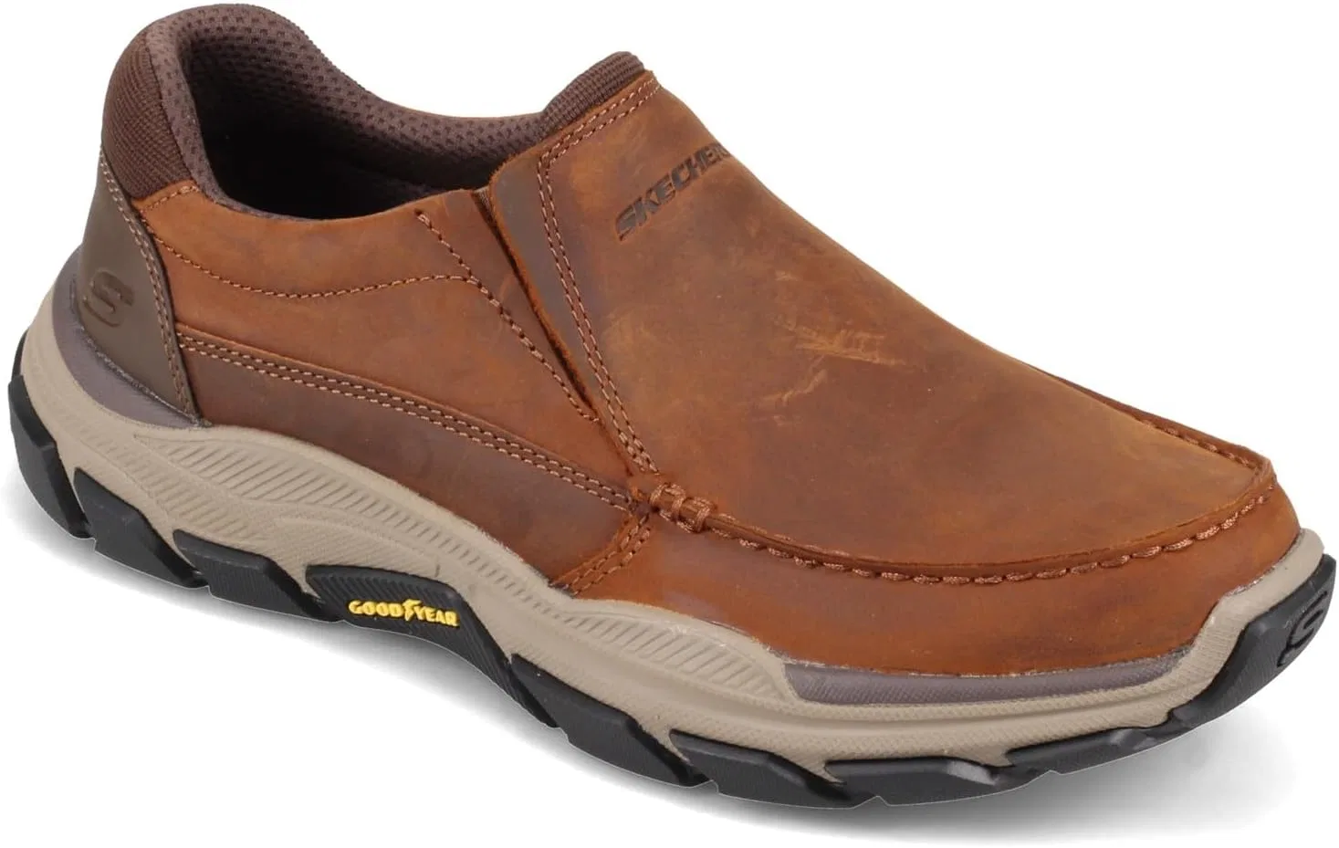 Skechers Respektiert - Мужские слипоны Catel с открытым носком, Dark Brown — фото 2