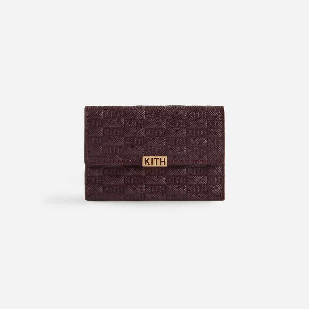 

Картхолдер Kith Women Monogram Double Card Holder, цвет Magma