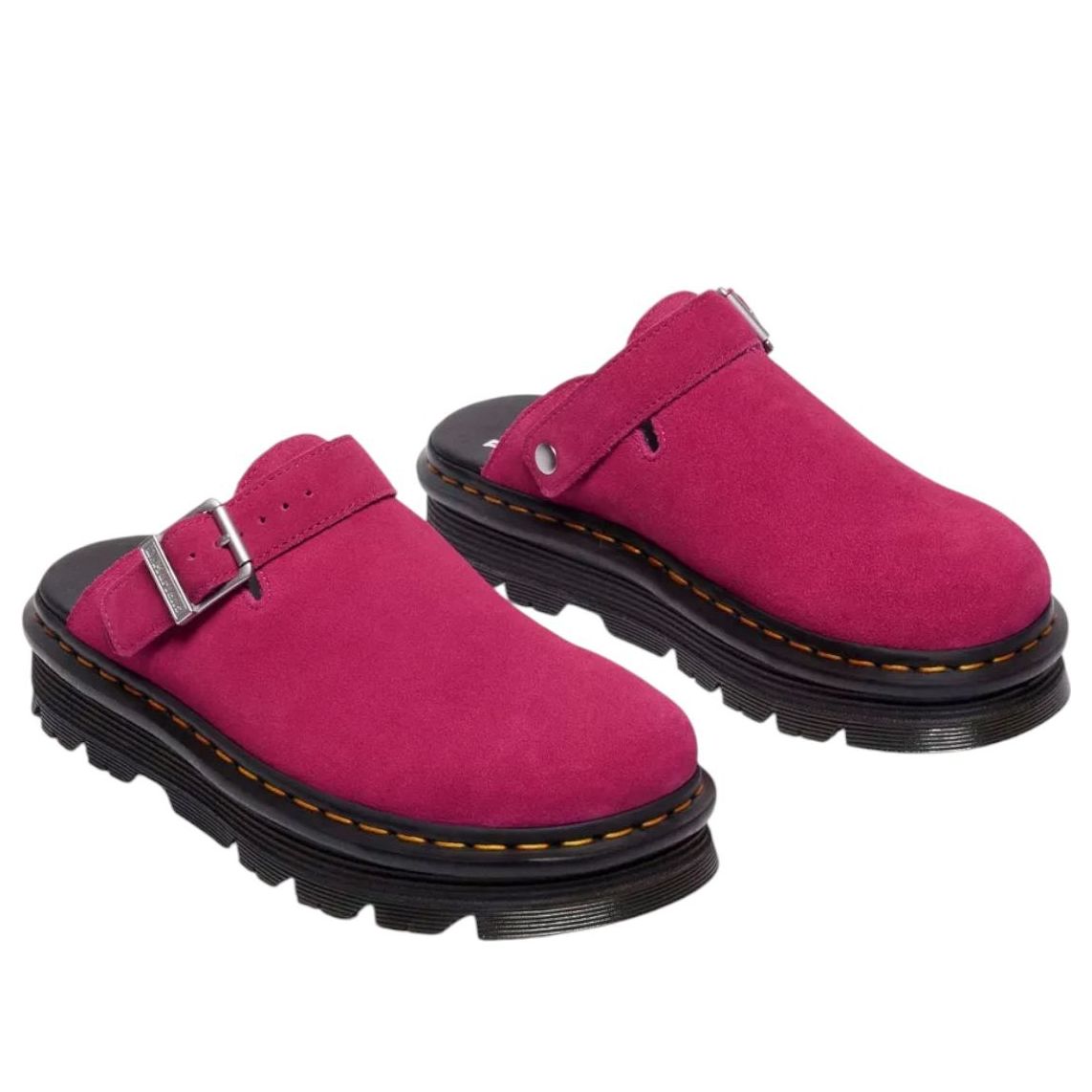 Мюли Dr. Martens Zebzag из замши, цвет «фуксия» — фото 3