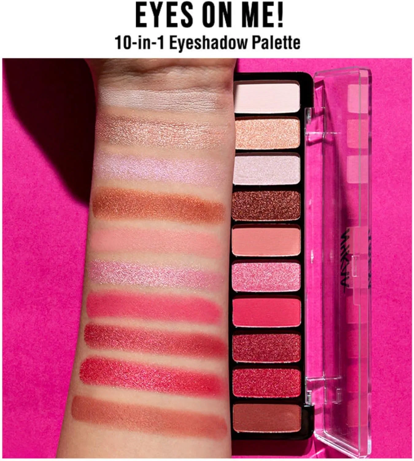 Палетка теней для век 10-в-1 Fantasy Nykaa Cosmetics 1 шт., интенсивный цвет — фото 4