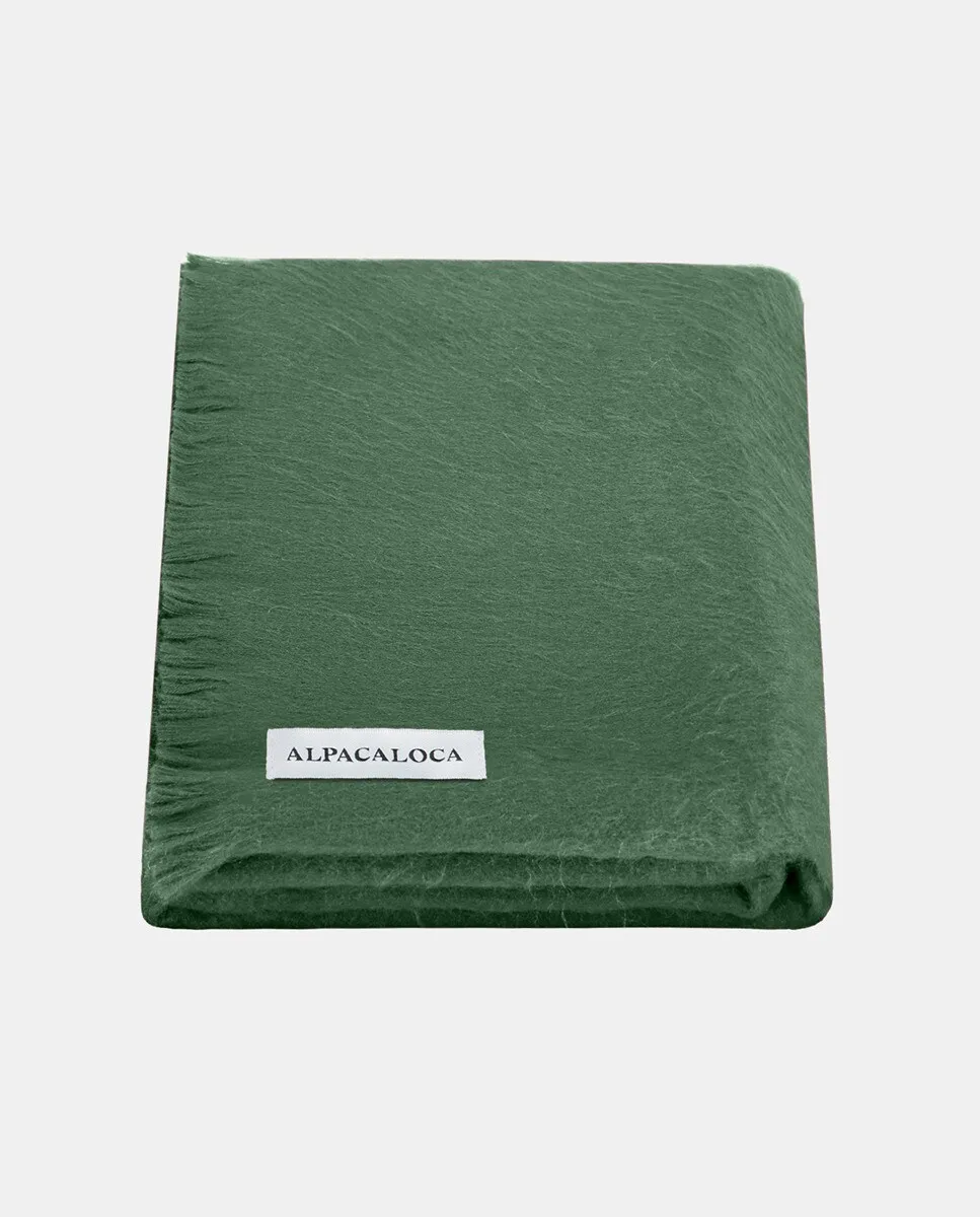 

Простой шарф макси из альпаки с бахромой Alpaca Loca, цвет Kaki