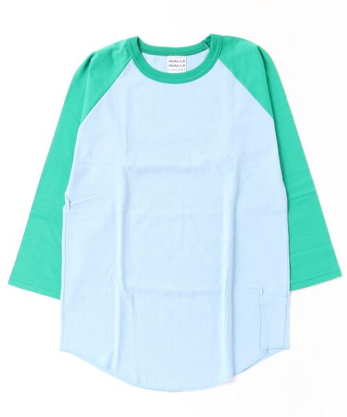 

Бейсбольная футболка с рукавом 3/4, двухцветная WALLA WALLA SPORT, небесно-голубой