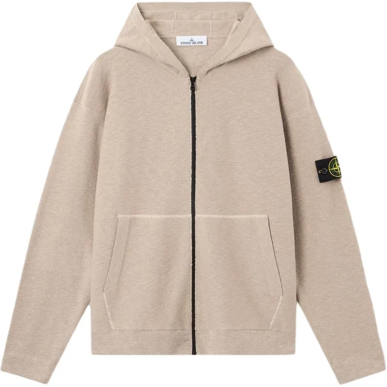 Куртка с логотипом Stone Island бежевая