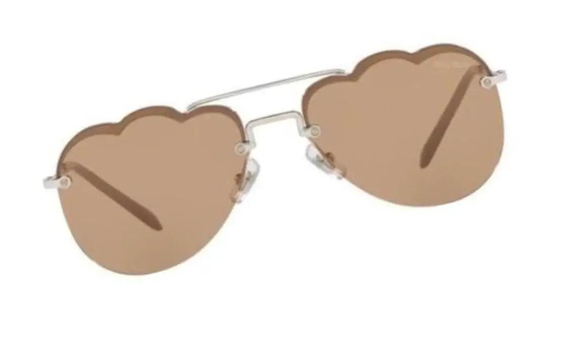 

MIU MIU Ацетатные металлические квадратные солнцезащитные очки Women's Gray