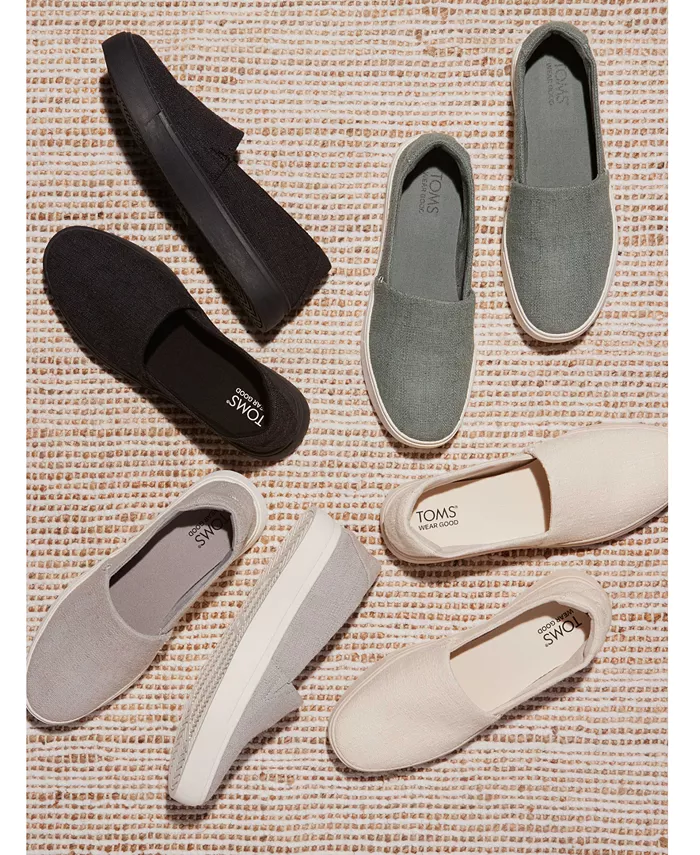 Женские повседневные слипоны Kameron на платформе TOMS, коричневый/бежевый — фото 2