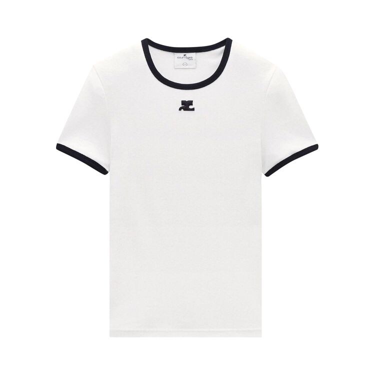 

Футболка Courrèges Bumpy Contrast Ringer T-Shirt White, белый