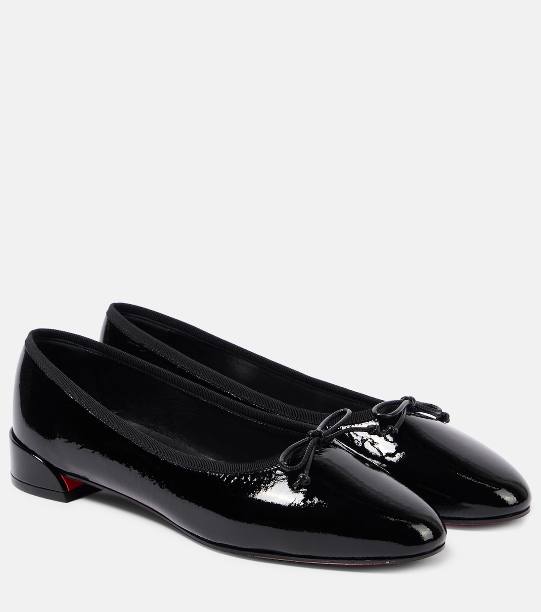 Балетки Sweetie Jane из лаковой кожи Christian Louboutin, Black/Lin Black