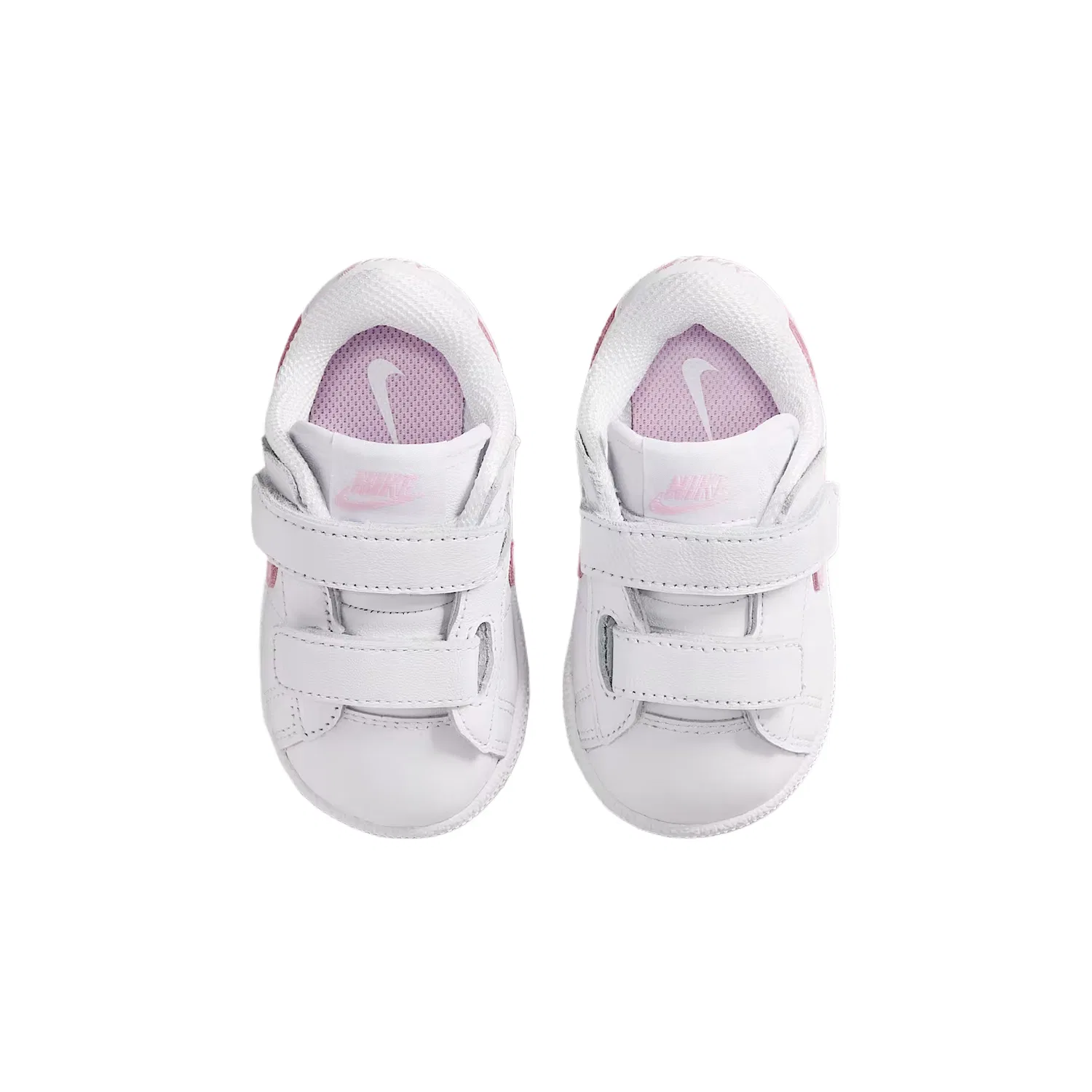 Кроссовки теннисные низкие Nike Classic Leather для малышей бело-розовые — фото 4