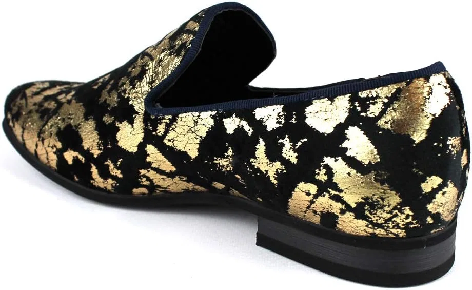 Лоферы AZAR MAN LS21, Black & Gold — фото 3
