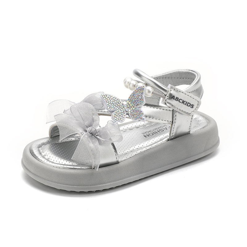 

Сандалии детские, легкие, износостойкие, с амортизацией, низкие ABC KIDS, серебряный