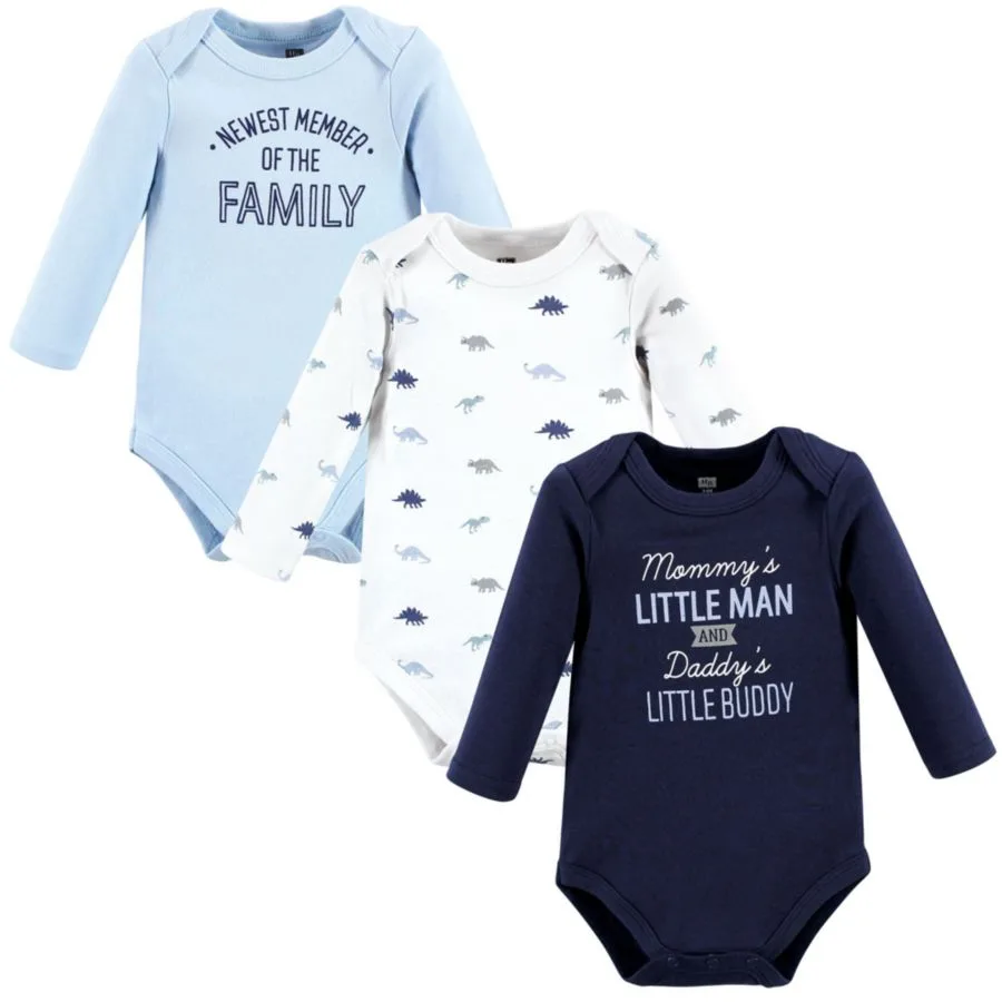 Хлопковые боди с длинными рукавами, комплект из 3 штук Hudson Baby, Newest Family Member