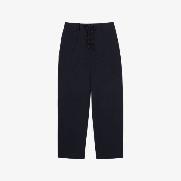 

Клемент брюки из хлопка с зауженными штанинами Reiss, синий